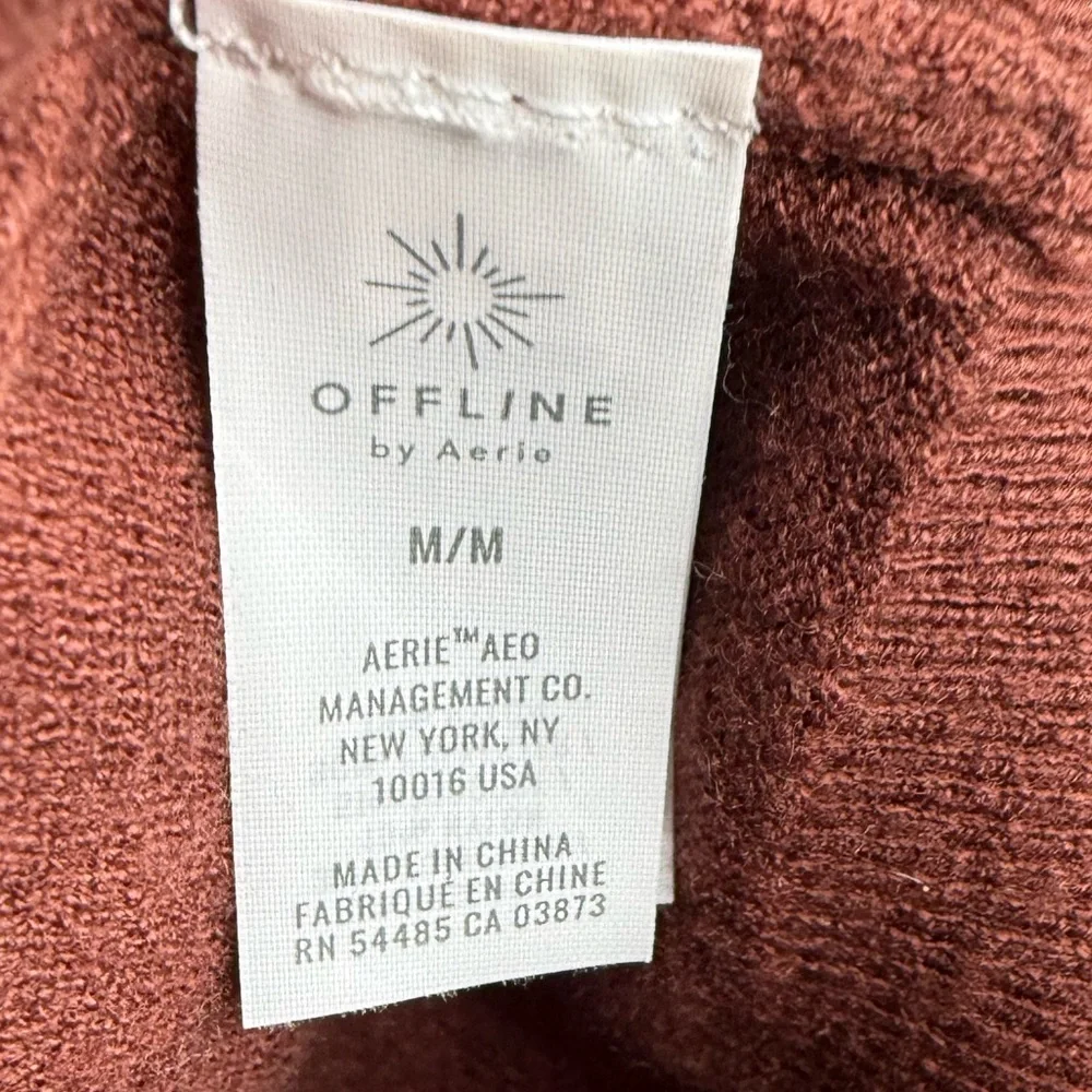 Aerie Offline Turtleneck Chillside Ski Sweater Graphic Long Sleeve Top M
